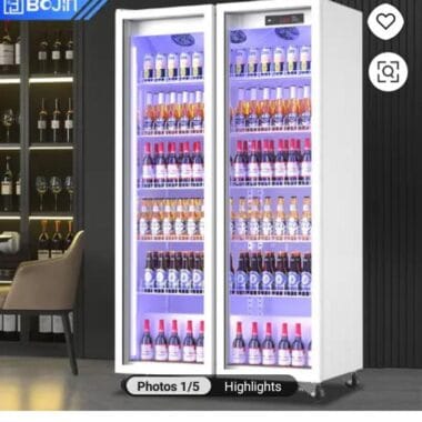 Armoire réfrigérée à porte unique pour boissons et vins